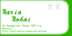 maria mohai business card